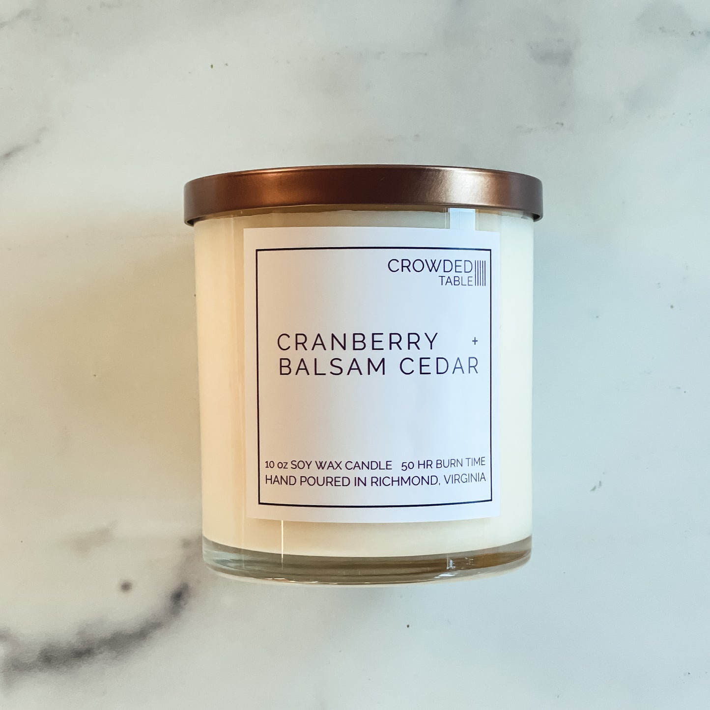 Cranberry + Balsam Cedar 10 oz. Pure Soy Wax Candle