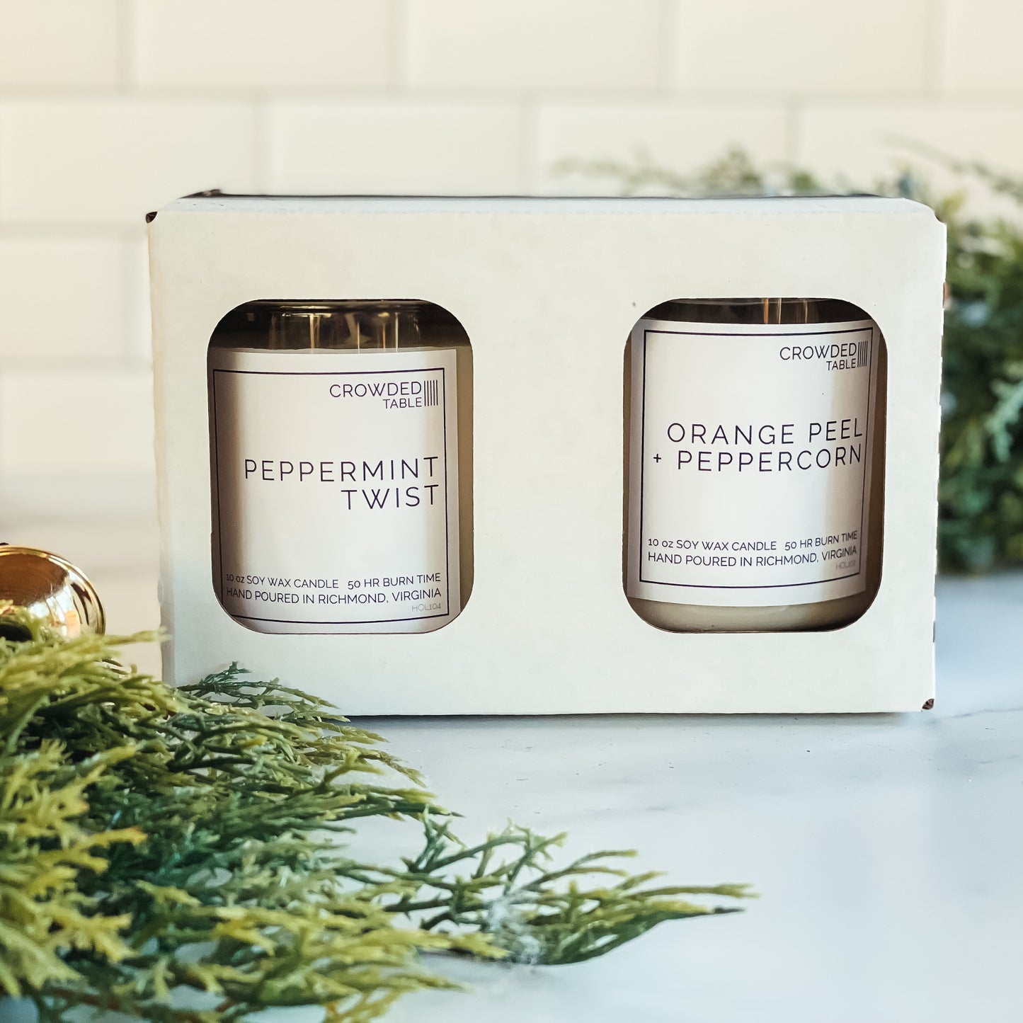 Holiday Collection Candle Sampler Pack - 4 x 10 ounce Pure Soy Wax Candles