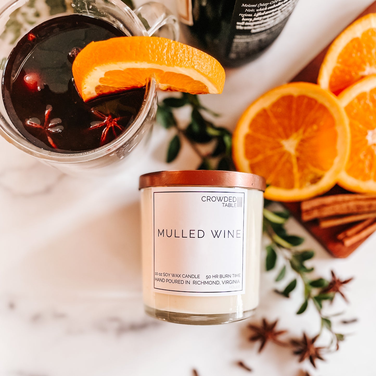 Mulled Wine 10 oz. Pure Soy Wax Candle