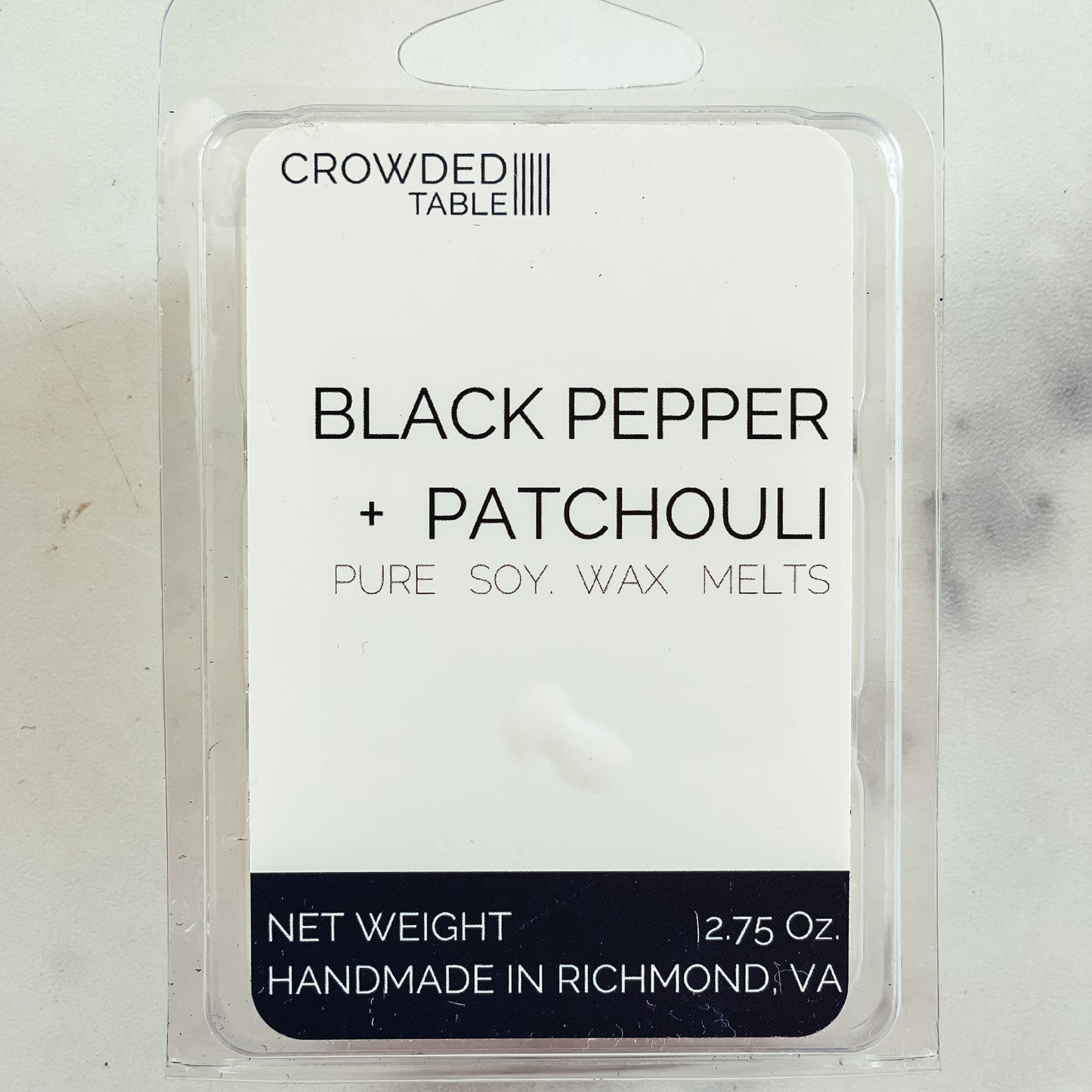 Black Pepper + Patchouli 10 oz. Pure Soy Wax Candle