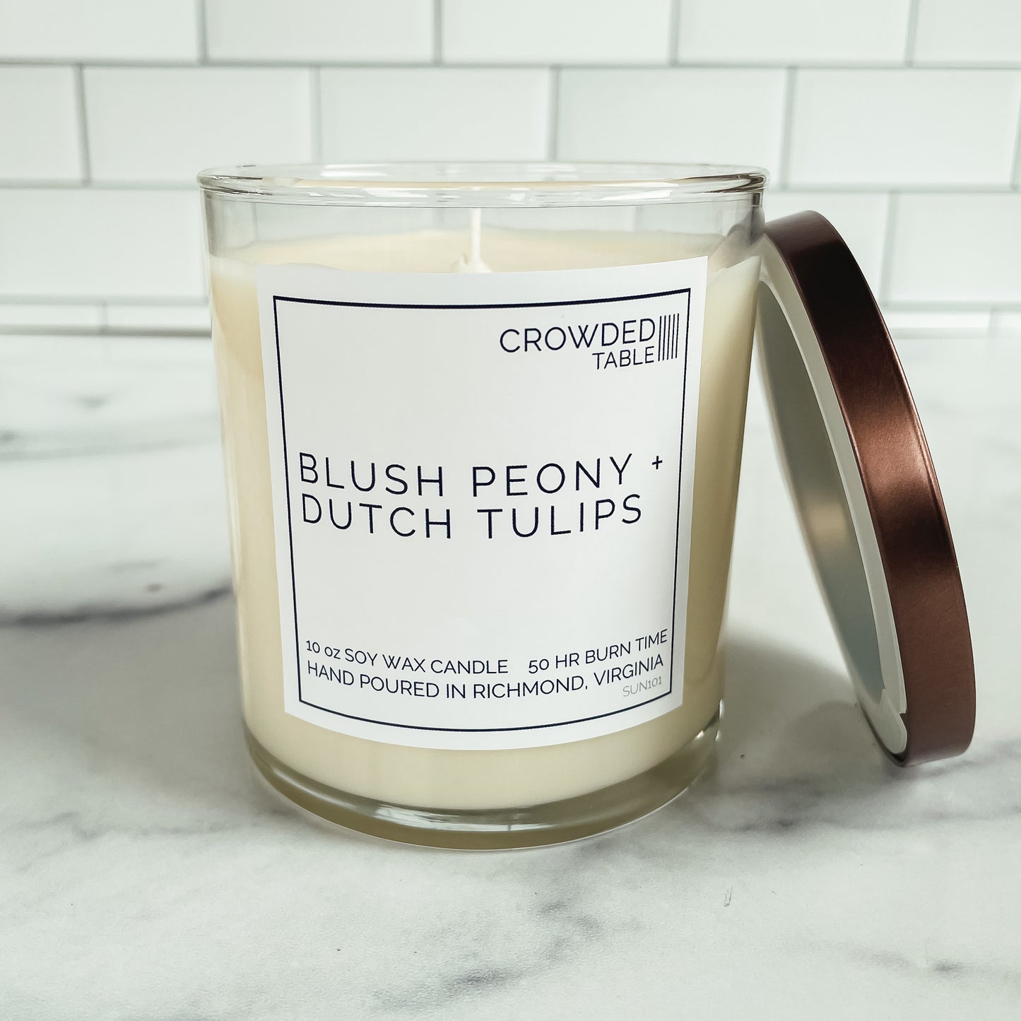 Blush Peony + Dutch Tulips 10 oz. Soy Wax Candle