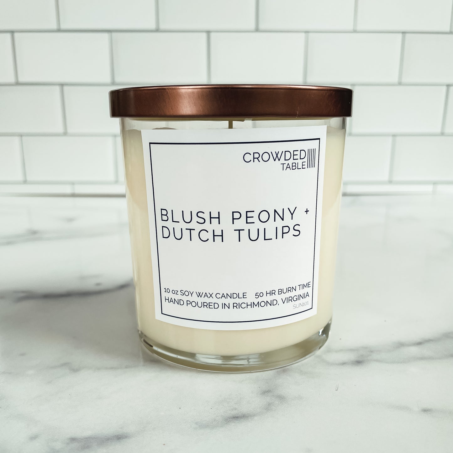 Blush Peony + Dutch Tulips 10 oz. Soy Wax Candle