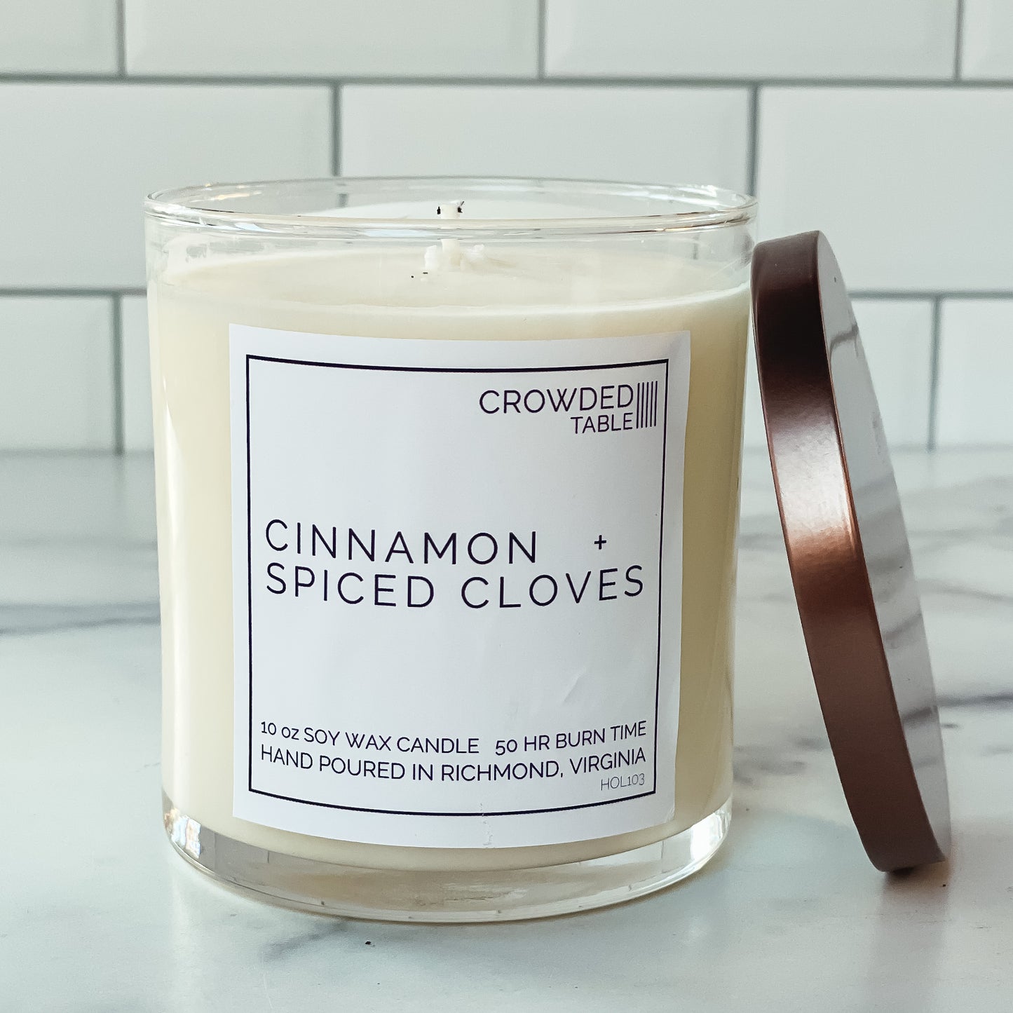 Cinnamon + Spiced Cloves 10 oz. Pure Soy Wax Candle