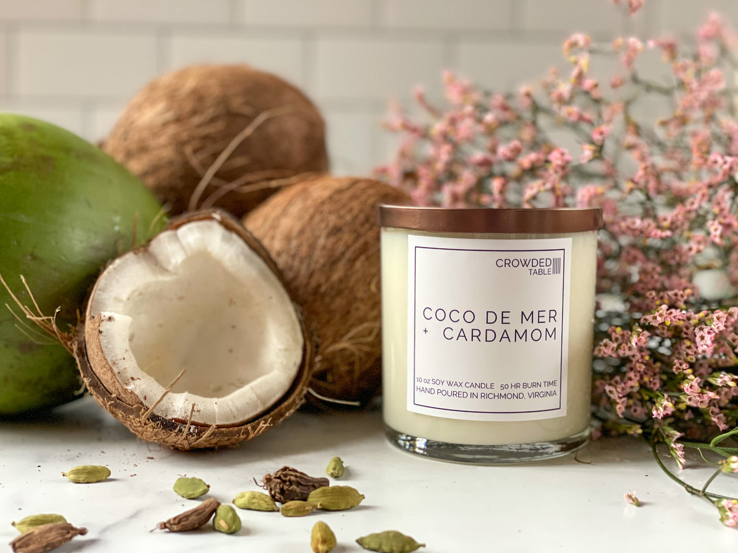 Coco de Mer + Cardamom 10 oz. Pure Soy Wax Candle