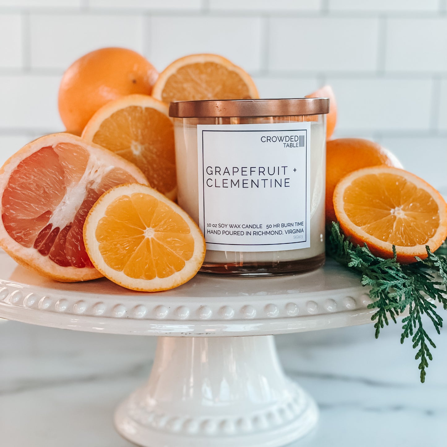 Grapefruit + Clementine 10 Oz. Pure Soy Wax Candle