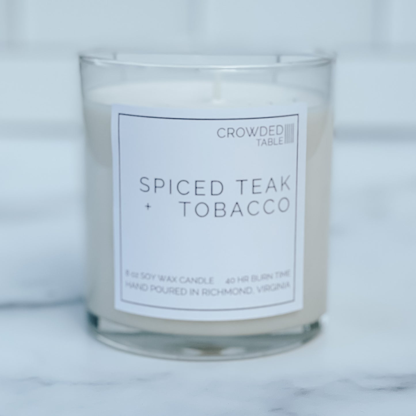 Spiced Teak + Tobacco 10 oz. Pure Soy Wax Candle