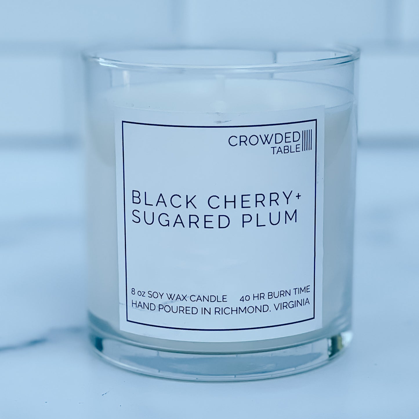 Black Cherry + Sugared Plum 10 oz. Pure Soy Wax Candle