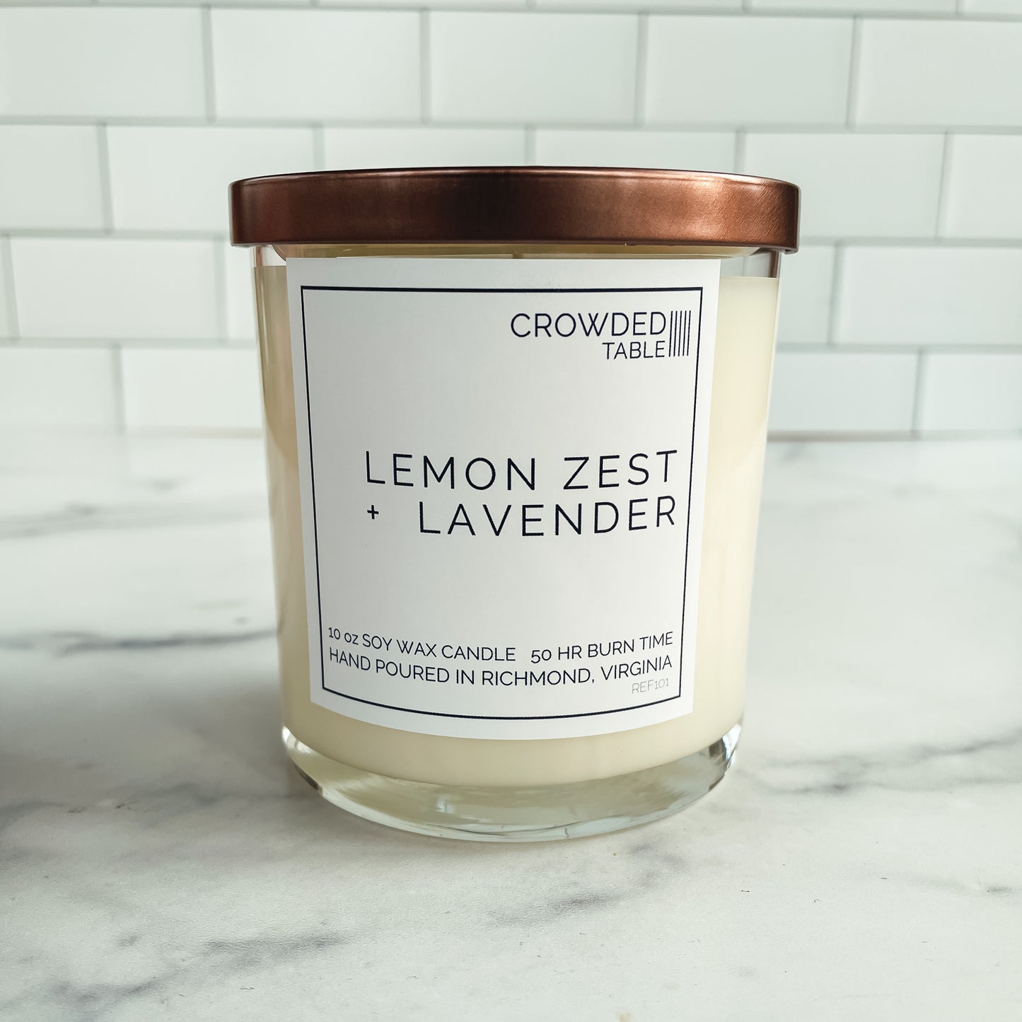 Lemon Zest + Lavender 10 oz. Pure Soy Wax Candle