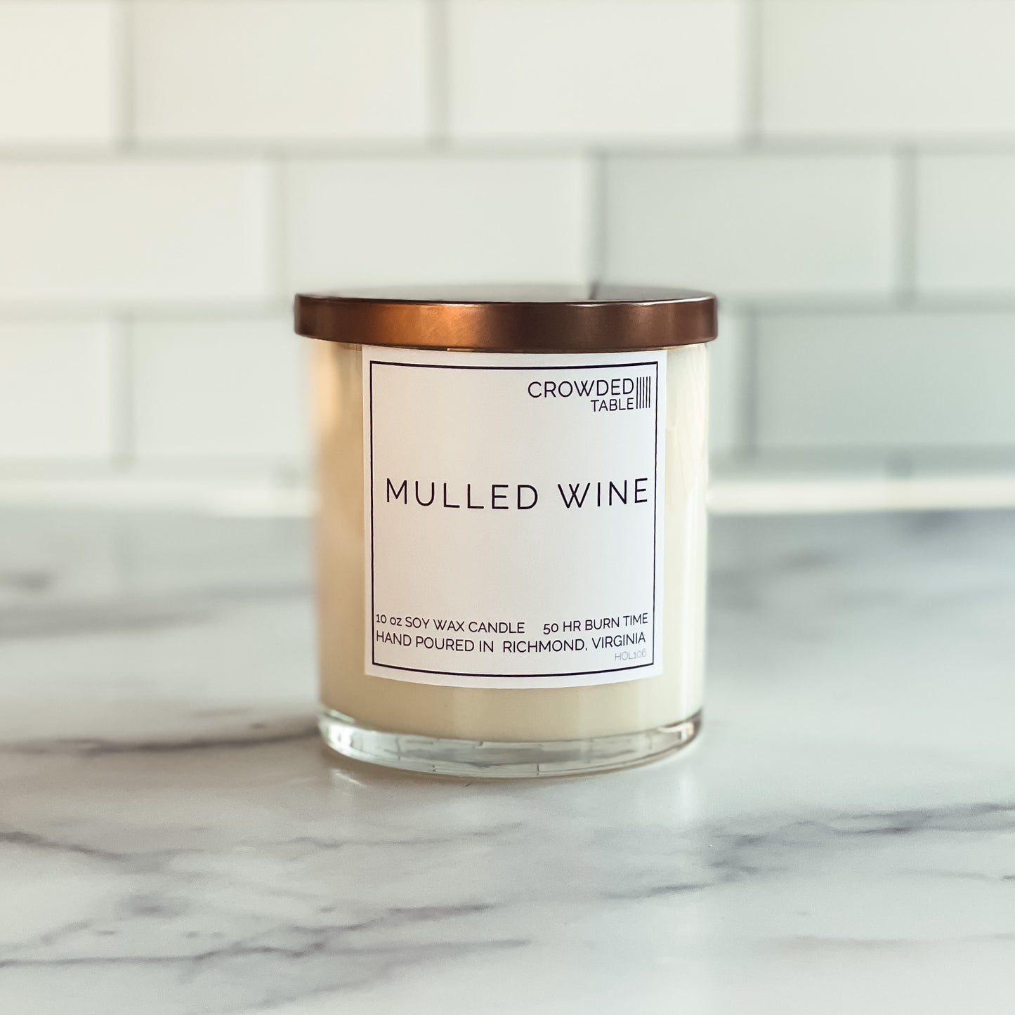 Mulled Wine 10 oz. Pure Soy Wax Candle